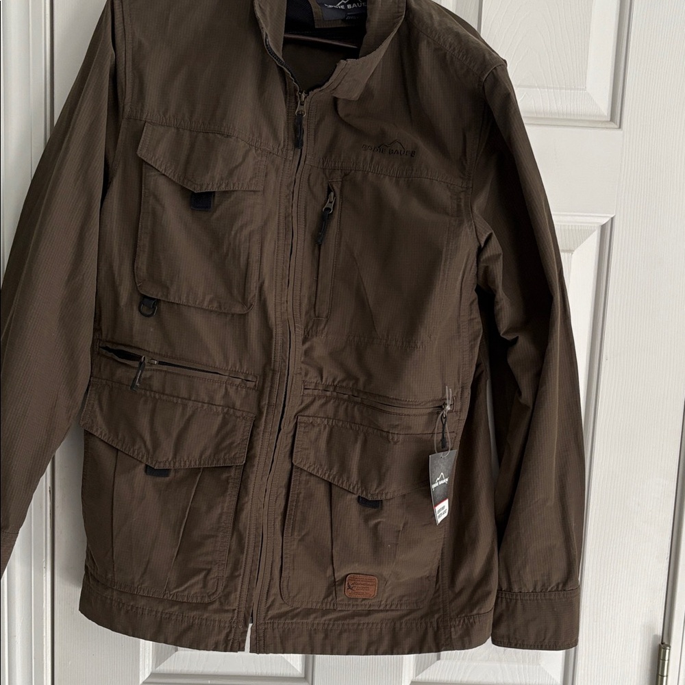 Eddie Bauer Men's Dark Brown Military Jacket